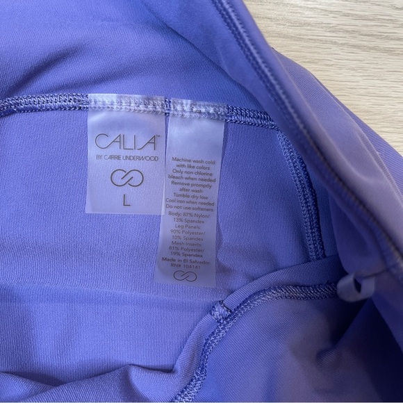 CALIA by Carrie Underwood Purple Capri Exercise Leggings Size Large - Picture 5 of 10
